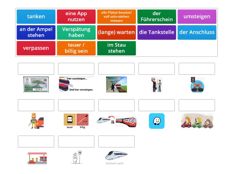 A2b-Kap. 7-NEU-Wortschatz Verkehrsmittel ua - Match up