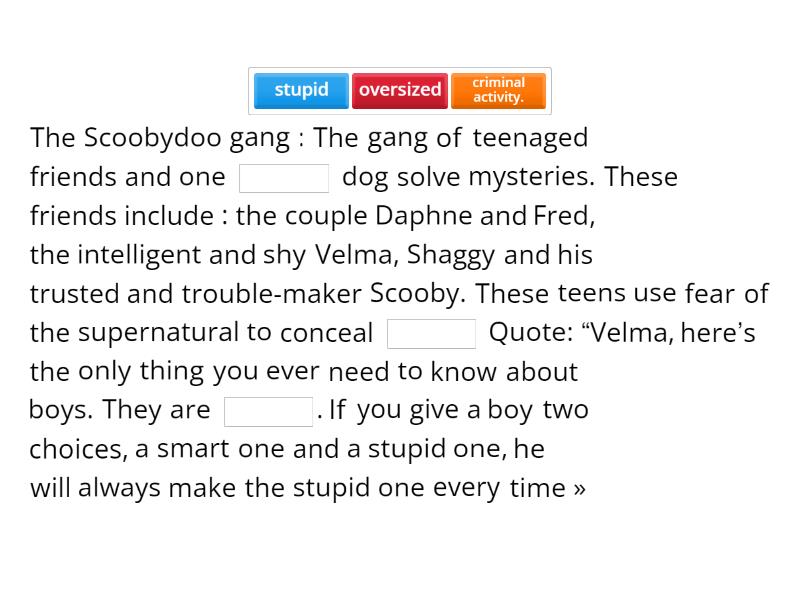 Detective 5 - Complete the sentence