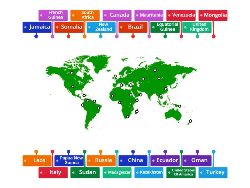 Guess The Countries - Labelled diagram
