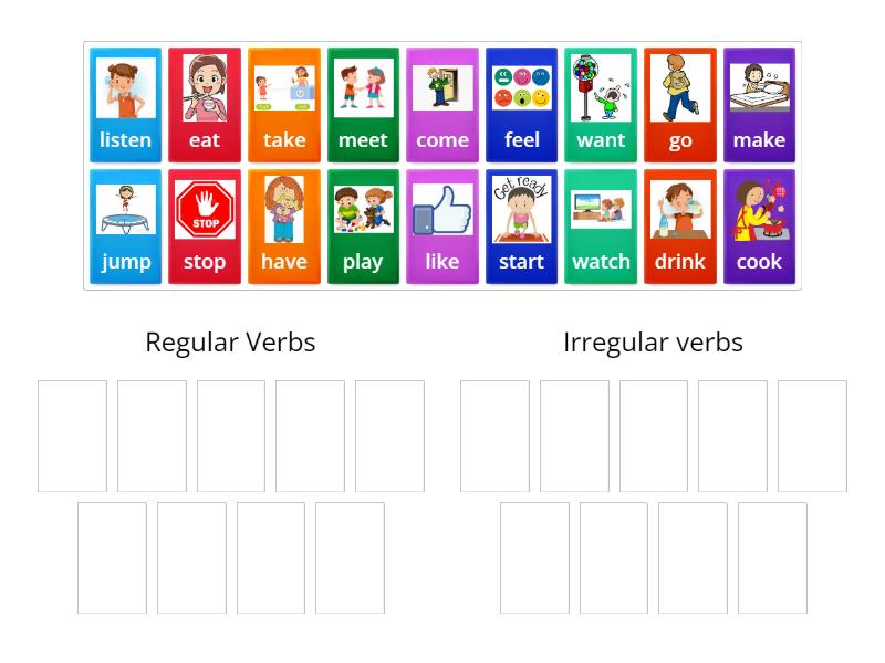 Past Simple - Regular and Irregular verbs - Ordenar por grupo