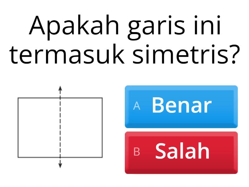 Sumbu simetri dan Simetri lipat - Cuestionario