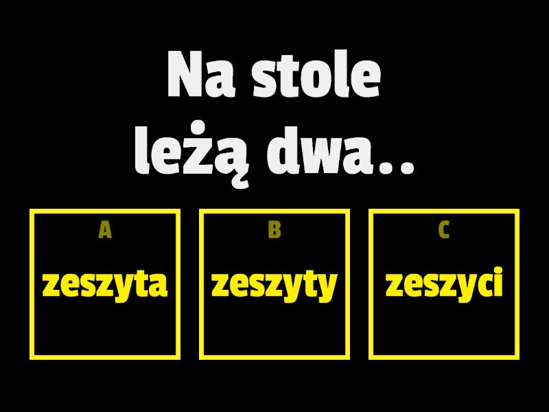 Mianownik Liczba Mnoga - Quiz