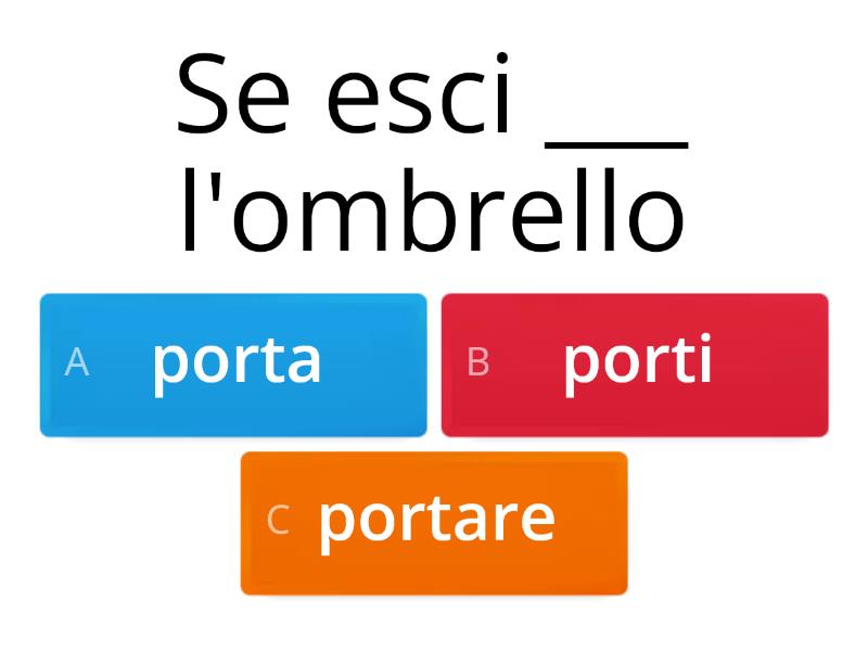 Imperativo Forma Del Tu E Del Lei Con Le Forme Negative - Quiz