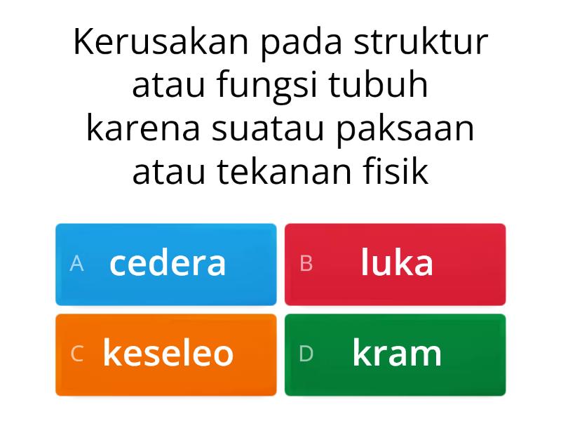 Kelas 4 PJOK Tema 9 Kesehatan - Quiz