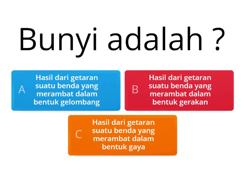 Soal IPA ( Materi Bunyi ) - Quiz