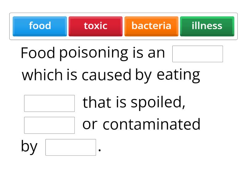 What is food poisoning? Uzupełnij zdanie