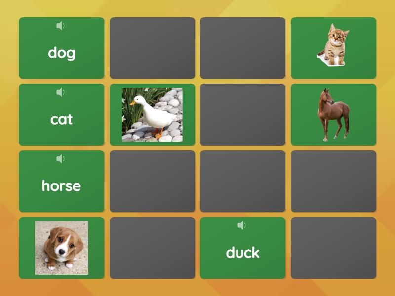 Farm Animals Match Matching Pairs