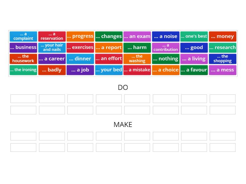 MAKE or DO 1 - Group sort