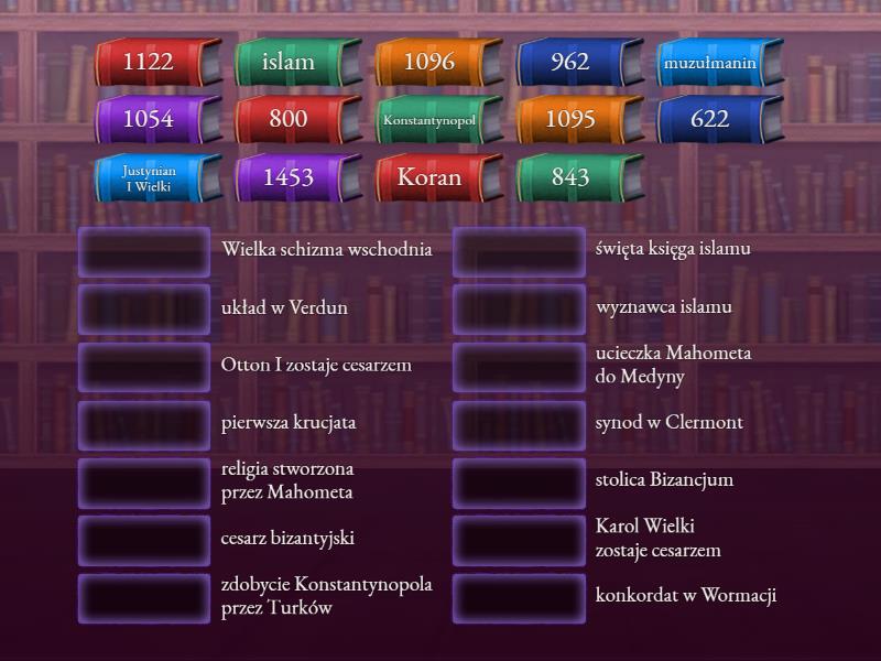 Sprawdzian Kl 5 Historia Początek średniowiecza Historia kl. 5 rozdz. IV - Match up
