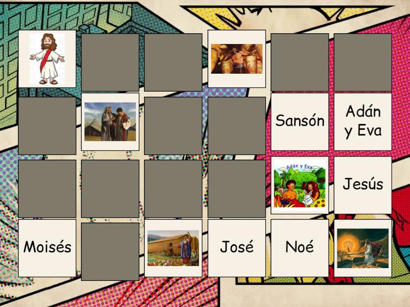 PERSONAJES DE LA BIBLIA - JUEGO 1 - Matching pairs