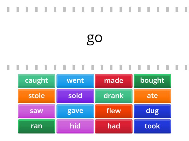 Irregular verbs ( unit 1 ) - Find the match