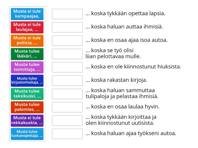 Mikä Susta Tulee Isona? - Match Up