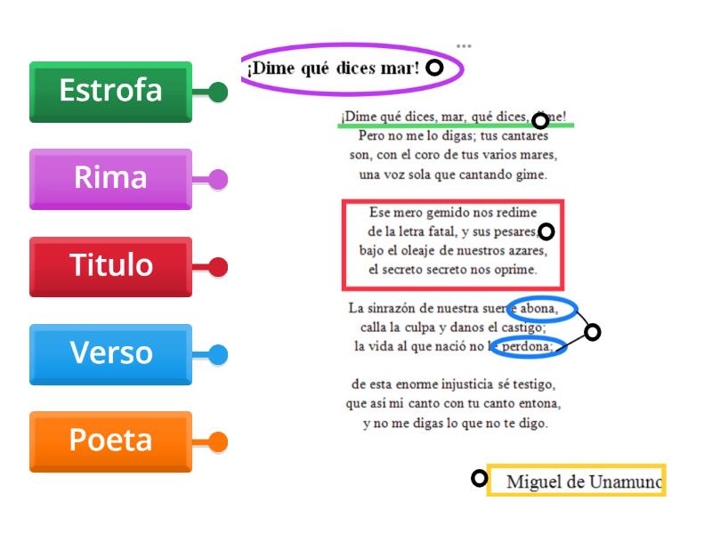 Partes De Un Poema. - Labelled Diagram