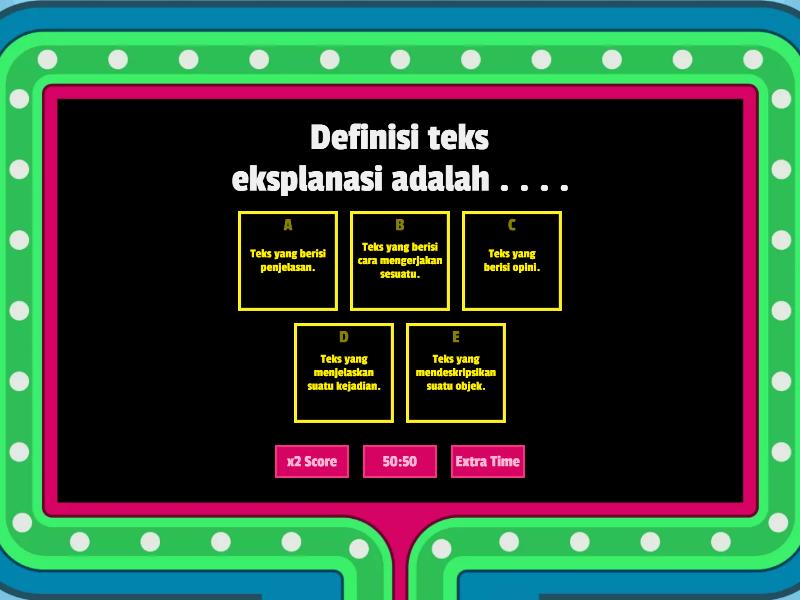 Pilihlah Jawaban Yang Benar. - Gameshow Quiz