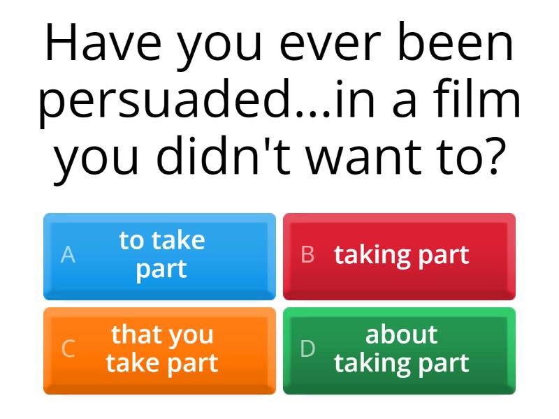 Reporting verbs quiz