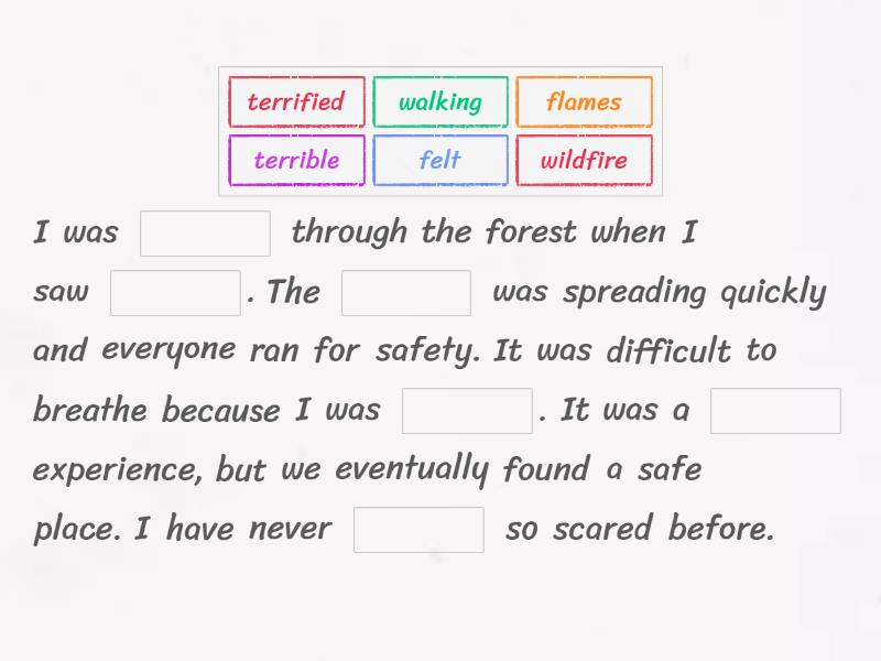 Survival Stories - Complete the sentence