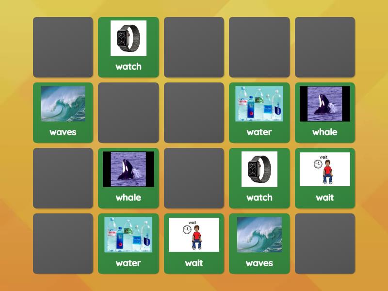 Ww words - Matching pairs