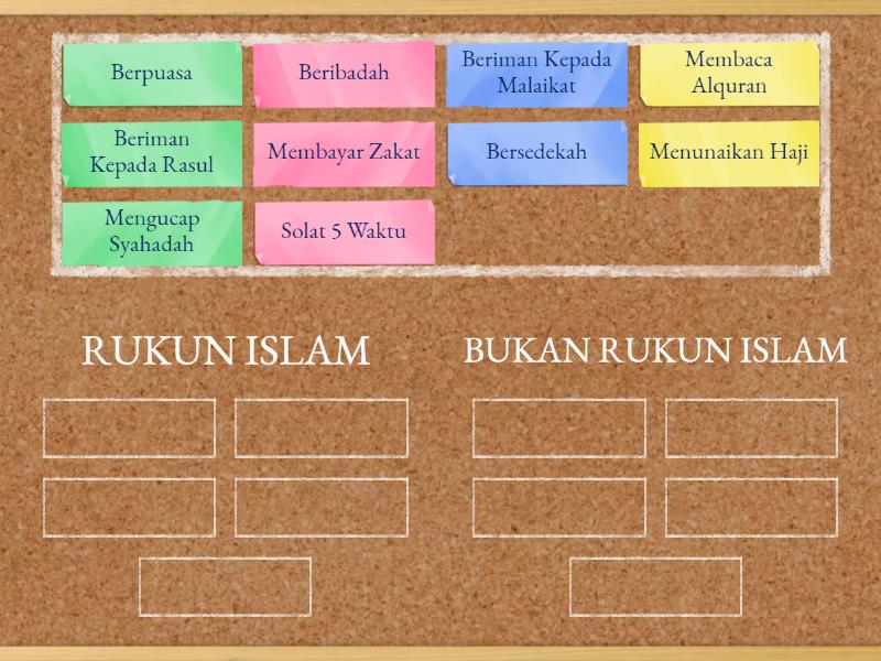 KUIZ RUKUN ISLAM - Group sort