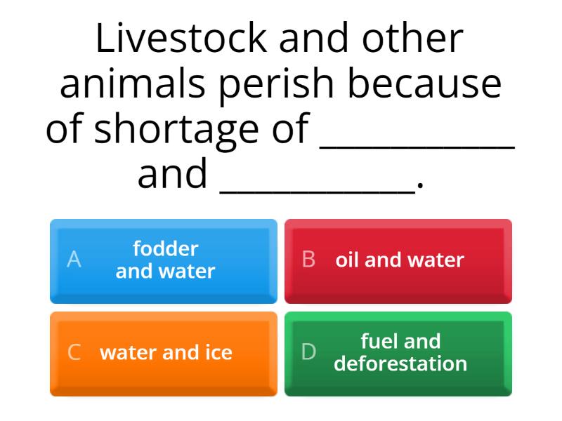 Droughts - Quiz