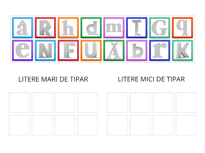 Literele de tipar - Group sort