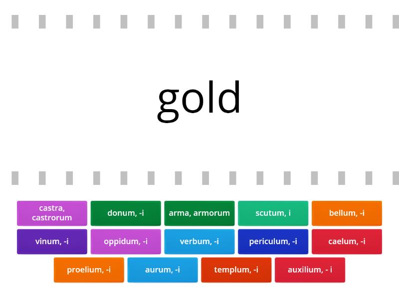 Neuter 2nd Declension - Find The Match