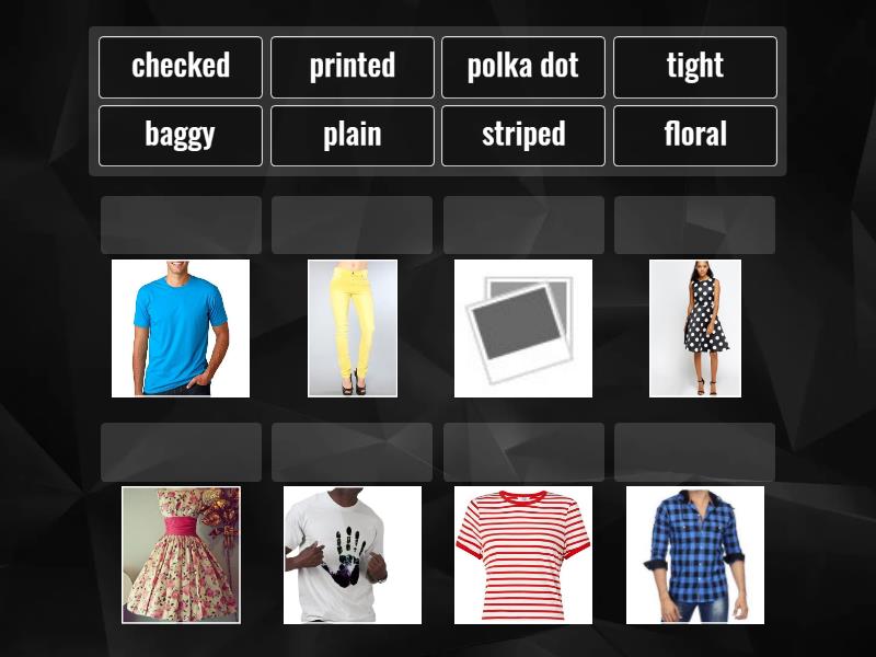 Clothes patterns and styles - Match up