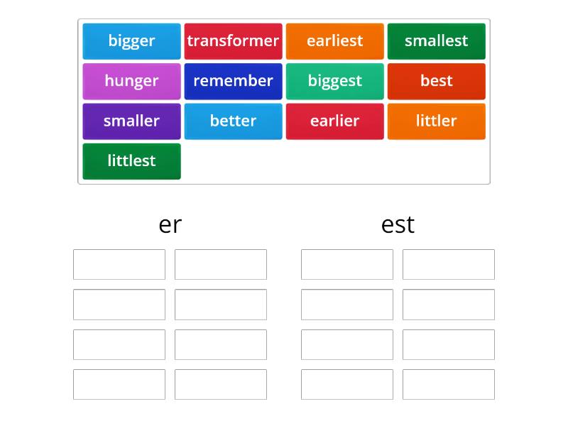 6 letter word end with est