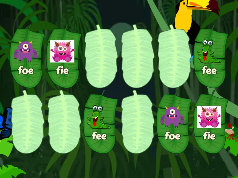 /f/ syllables monsters Matching pairs