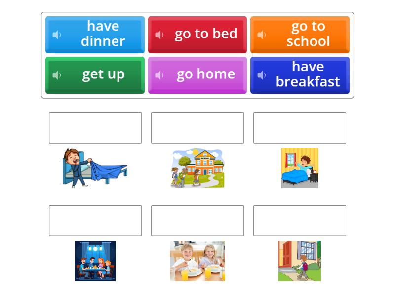 daily routine verbs - Match up