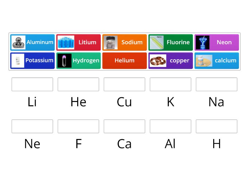 Elements And Periodic Table - Match Up