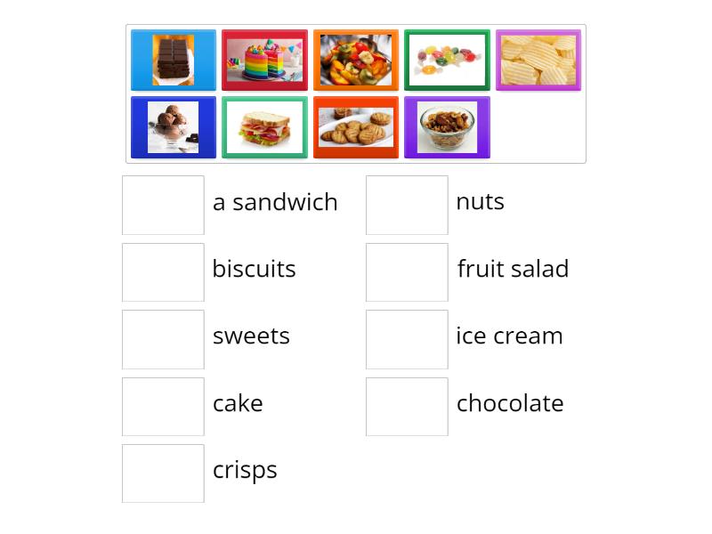 A2 - Food - Desserts and snacks - Match up