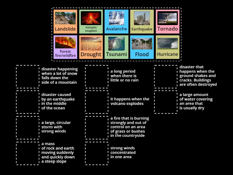 Natural Disasters (Prepare Level 6) - Match up