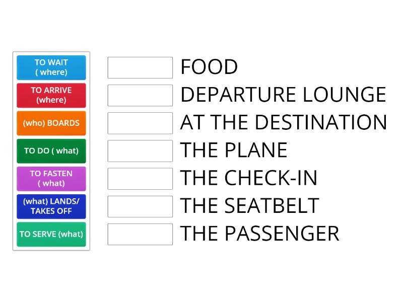 AIRPORT ( VERBS) - Match up