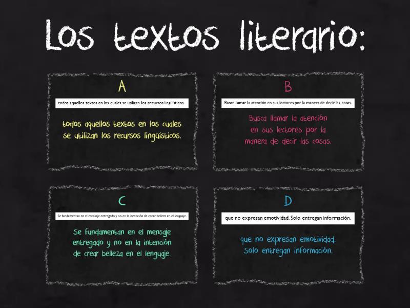 Textos Literarios Y No Literarios - Quiz