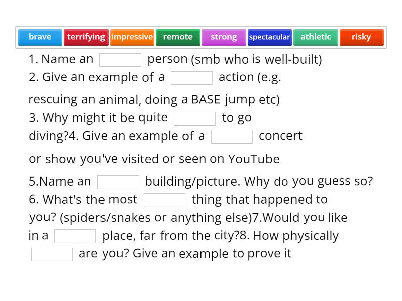 Solutions Pre-Int 2C Questions with adjectives - Missing word