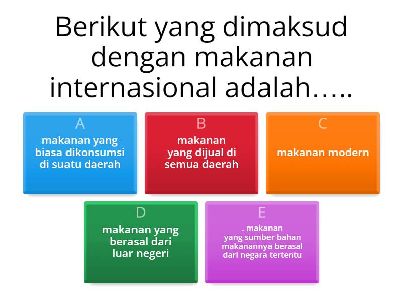 MAKANAN INTERNASIONAL - Quiz