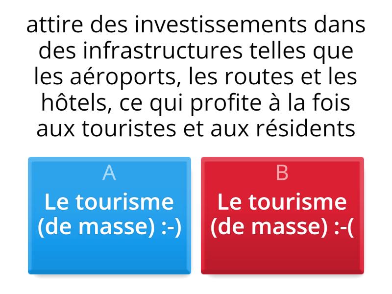 Le Tourisme (de Masse) - Avantages Et Inconvénients - Quiz