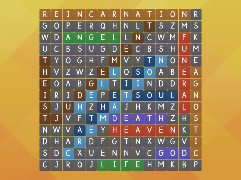  Life After Death Wordsearch 