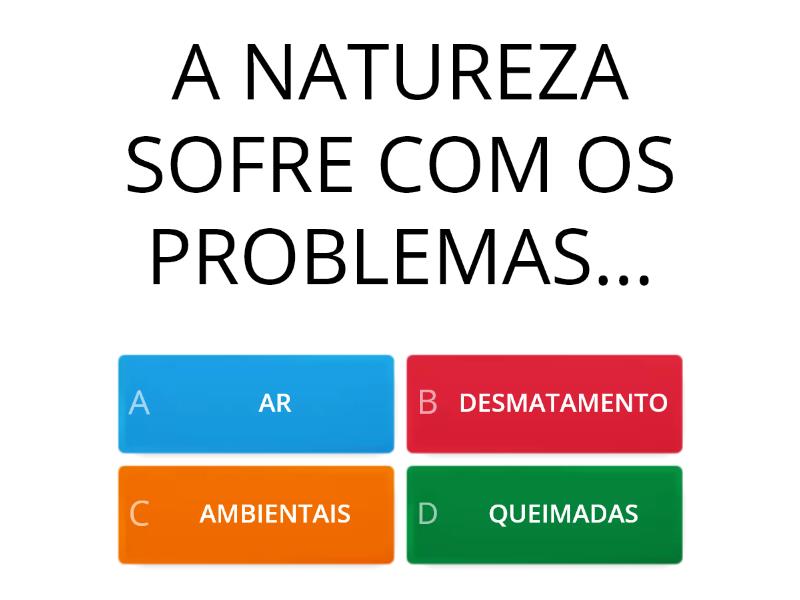 PROBLEMAS AMBIENTAIS 3 - Quiz