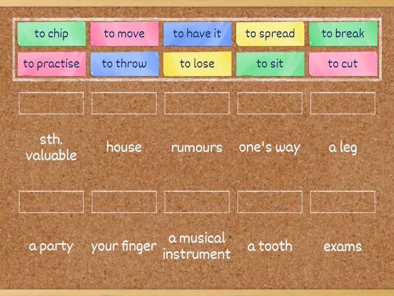 Module 10a, b - Words - Match up