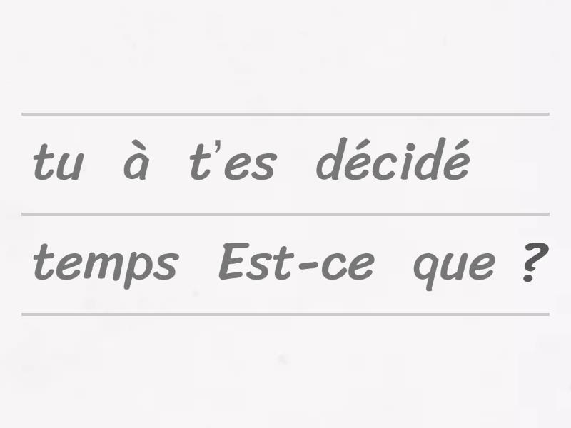 Les verbes pronominaux Unjumble