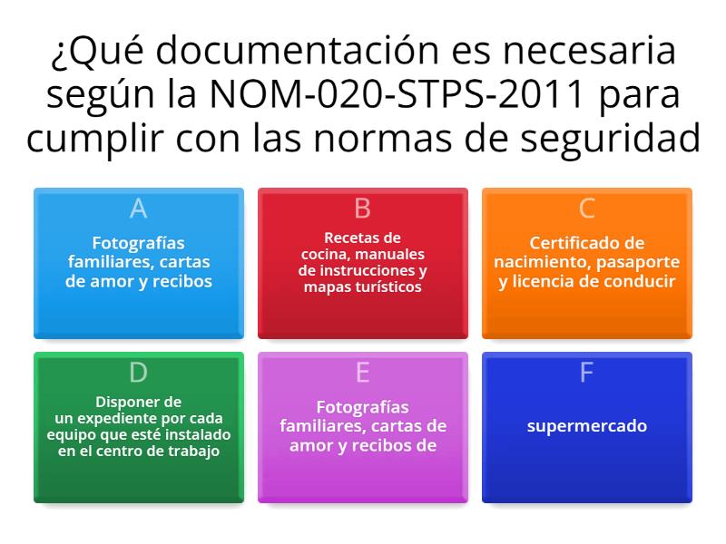 NOM-020-STPS-2011 - Quiz