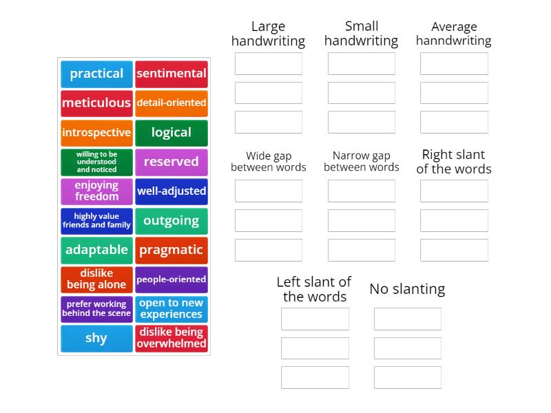 Handwriting - Group sort