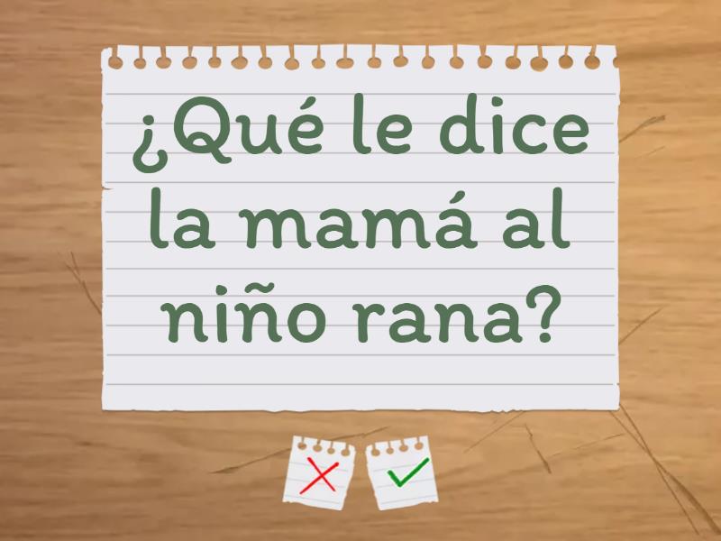 La rana y la culebra. - Flash cards