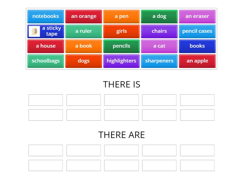 There is / there are - Group sort