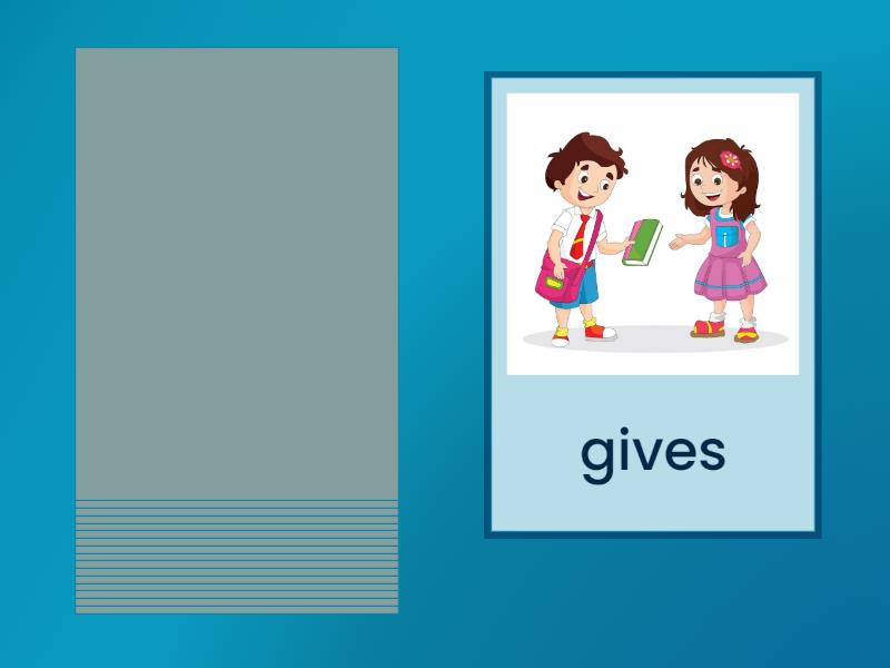 Cards: verbs for it, he, she - Speaking cards