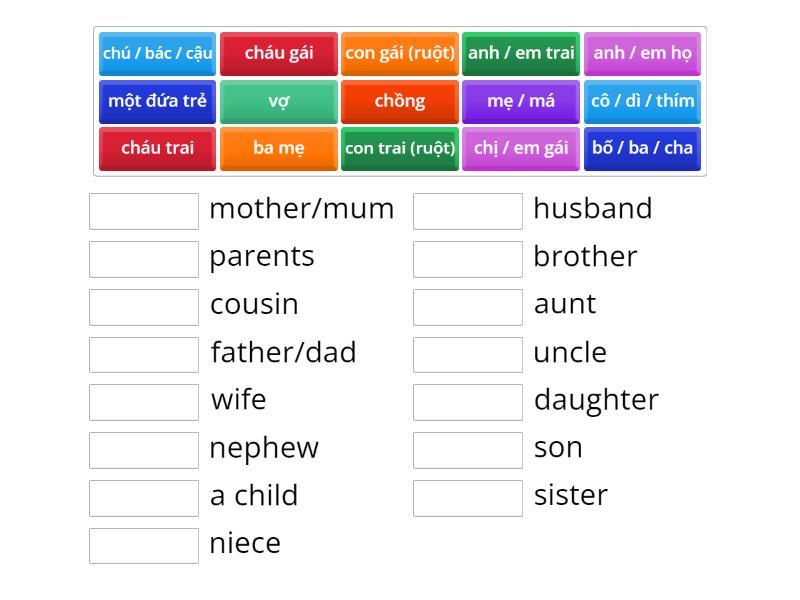 Prepare 1- Unit 14 vocab - Match up