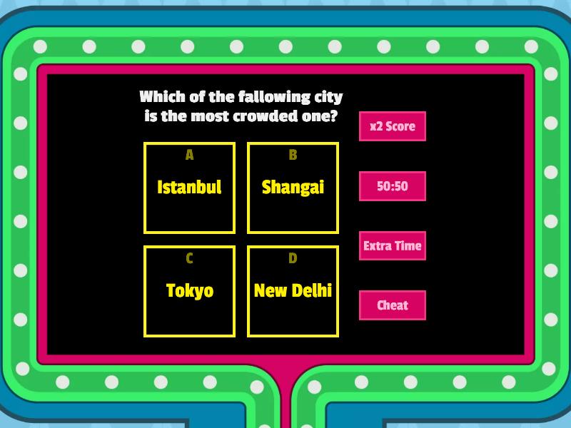 General knowledge gameshow quiz
