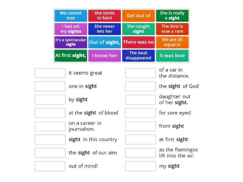 idioms-with-sight