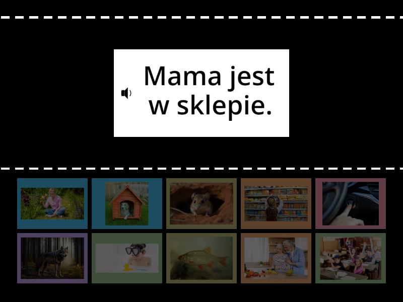 Przysłówek Przyimek Sprawdzian Klasa 5 Chomikuj Przyimek W - proste zdania - Find the match